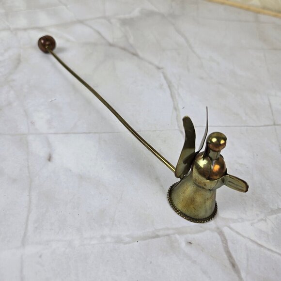 Vintage Copper & Brass Praying Angel Candle Snuffer Christmas Holiday Everyday - Picture 1 of 11